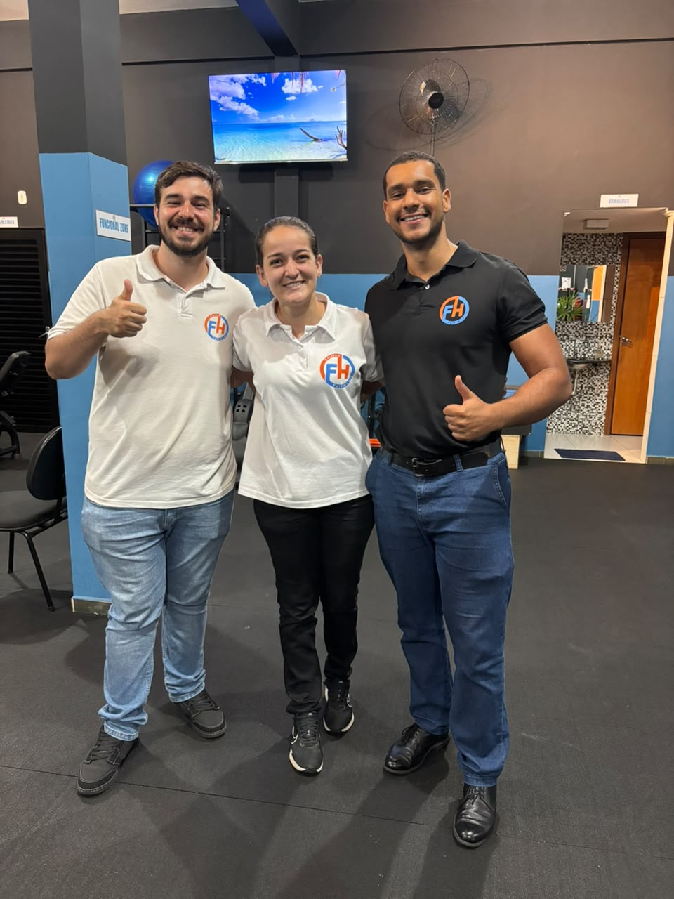 Parte da equipe de fisioterapeutas da Clínica FH Barretos